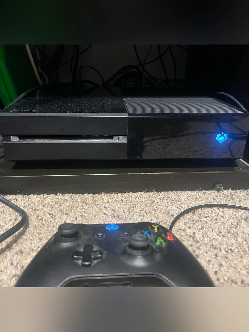 Original Xbox One Console Bundle with controller and games.